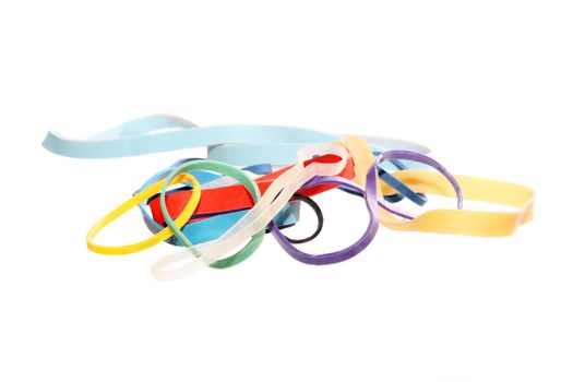 A colorful rubber bands as a background