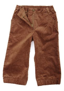 Broun pants on a white background