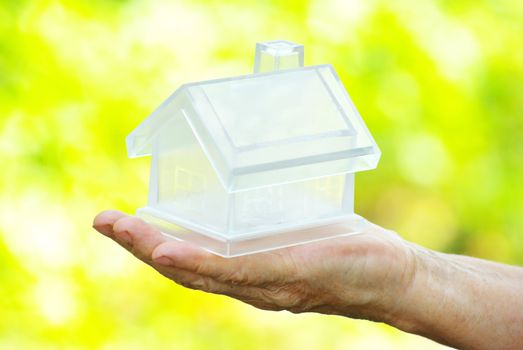 The house in human hand