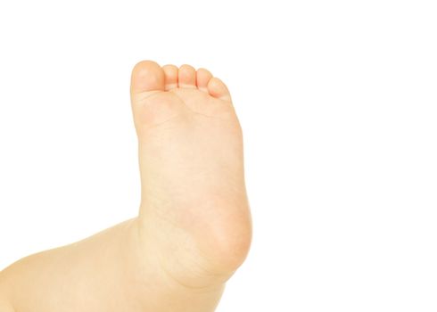 newborn baby feet  isolated on white