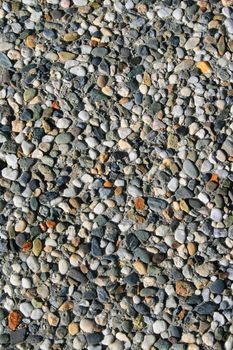 Close up of a stone wall showing unique pattern.
