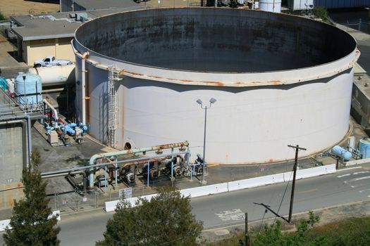 Close up of the water treatment plant.
