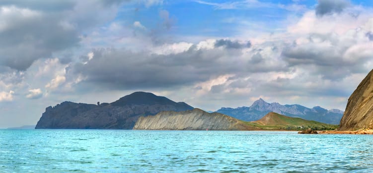 Beautiful morning landscape in the Crimea