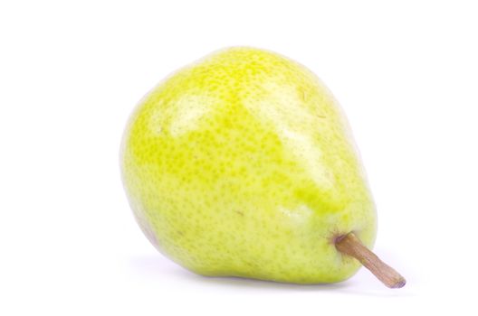 ripe fresh green pear isolated on white