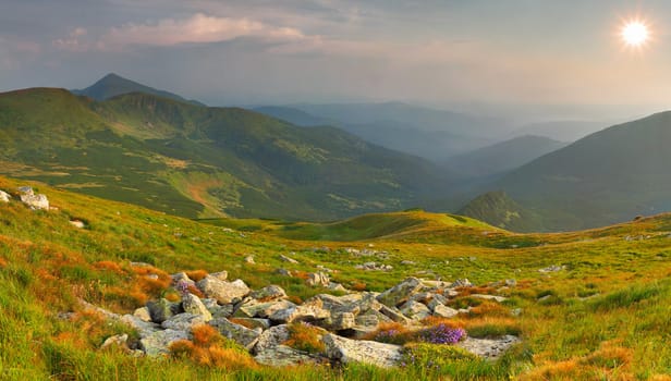 Beautiful autumn landscape in the mountains