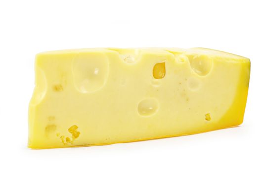 piece of cheese isolated  on white background