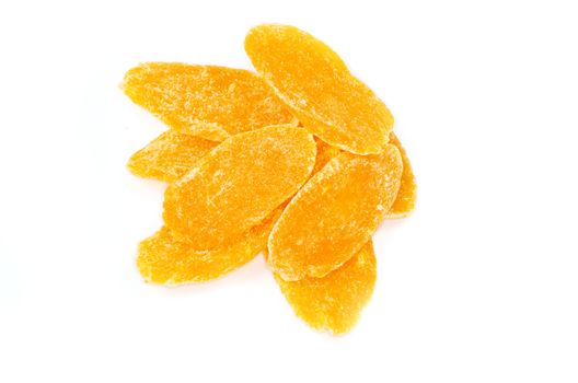 dried fruit on white background