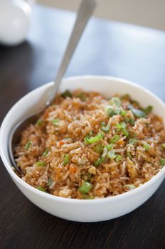 A bowl of delicious oriental fried rice