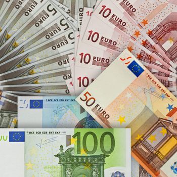 background from bills of the euro miscellaneous value