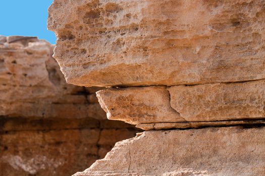 photo texture rocky cliff of sandstone brown