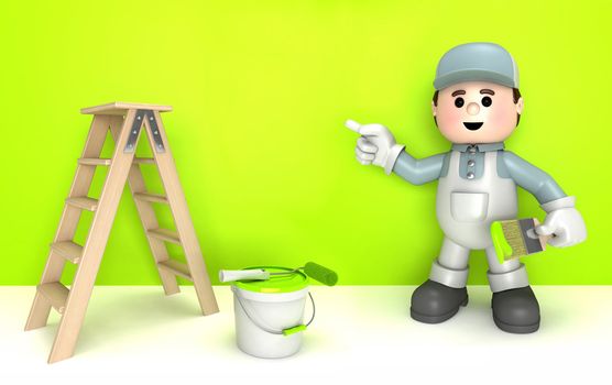 Fully equiped craftsman mascot