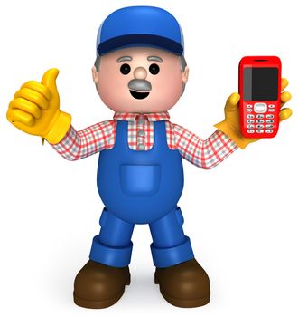 Fully equiped craftsman mascot