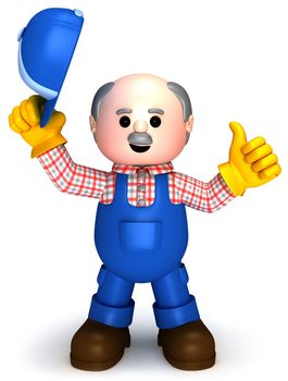 Fully equiped craftsman mascot