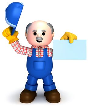Fully equiped craftsman mascot