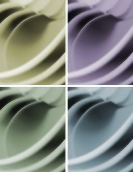 Pastel colors 3d waves abstract background.