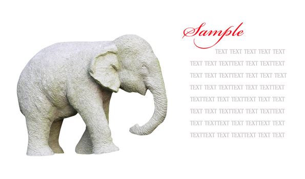 Elephant statue isolated on white