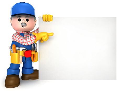 Fully equiped craftsman mascot