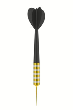 Dart on a white background. Isolated 3D image