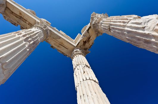 Detail of ancient temple of Trajan, Bergama, Turkey