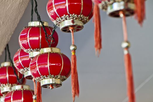 Lanterns displayed for Chinese New Year celebration