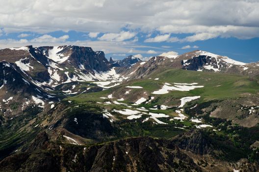 High alpine terrain in summer, Beartooth Wilderness, Montana/Wyoming Border, USA