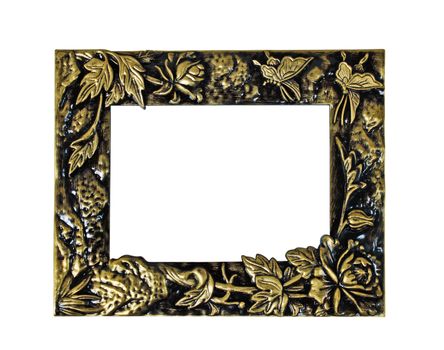 A rectangular wooden picture frame