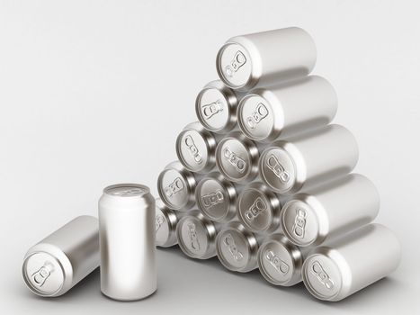 Image sealed aluminum can with a drink