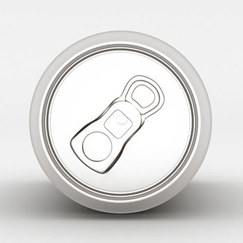 Image sealed aluminum can with a drink