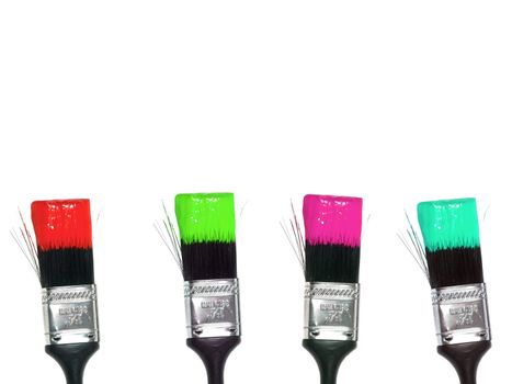 Painting equipment isolated on a white background