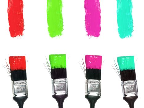 Painting equipment isolated on a white background