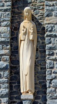 Notre-Dame de Toute-Prudence statue on the chapel, France