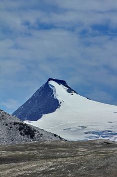 mountain and snow and sky blue