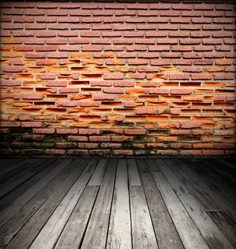 old interior with brick wall