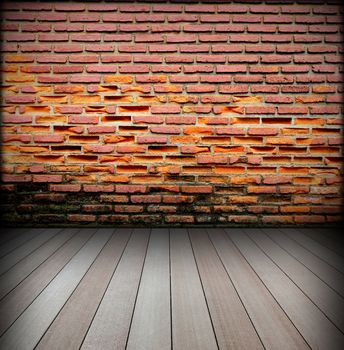 old interior with brick wall