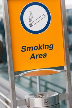 Sign area smoking in public places