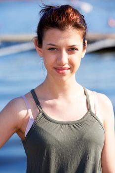 Portrait of teenage girl outdoors