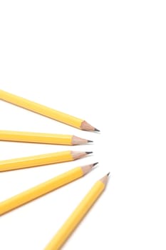 Pencils isolated on a white background