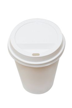 A disposable coffee cup