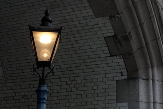 An old lamp post in London