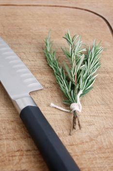 Fragrant rosemary herbs isolated on white