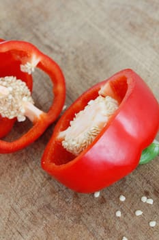 Red bell pepper on a background