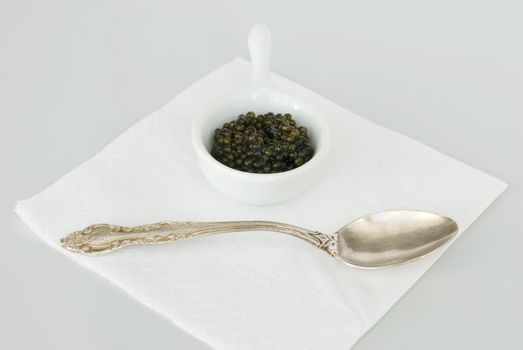 Bon appetite - caviar and silver spoon