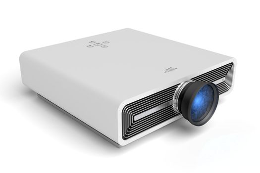 Modern projector on white background