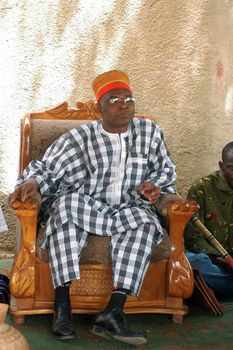 The festival of establishment of a usual chief in Burkina Faso Faso lasts three days. The usual chief succeeds his father deceased, it is always the groin of the family and always a man. It is a very rare event because a chief can be replaced only after his death. During establishment it is the festival and all the area is invited. This festival occurs to Kokemnour�, small village in the East of Burkina Faso Faso in the province of Kouritanga. These three days are punctuated of dance, meal and especially of traditional ceremonies African. The Chief is the King and can be established only by chiefs more important than him.                                