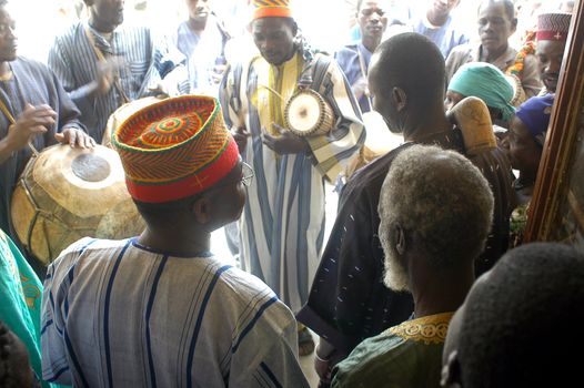 The festival of establishment of a usual chief in Burkina Faso Faso lasts three days. The usual chief succeeds his father deceased, it is always the groin of the family and always a man. It is a very rare event because a chief can be replaced only after his death. During establishment it is the festival and all the area is invited. This festival occurs to Kokemnour�, small village in the East of Burkina Faso Faso in the province of Kouritanga. These three days are punctuated of dance, meal and especially of traditional ceremonies African. The Chief is the King and can be established only by chiefs more important than him.                                