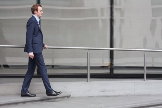 Businessman walking