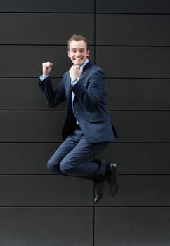 Business man jumping