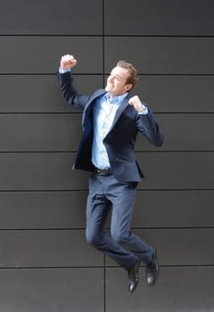 Business man jumping