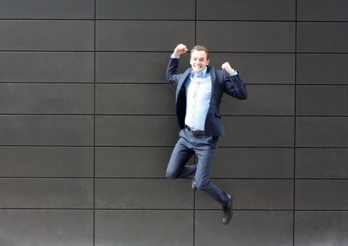 Business man jumping