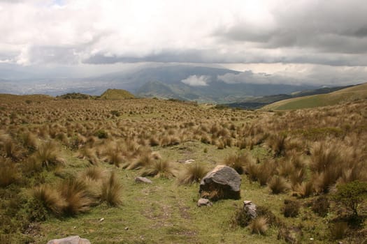 Slopes of the Pichincha in Ecuador in the Andes above the capital, Quito